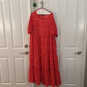 NWOT ASOS red floral dress. Size 18 (UK 24)